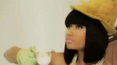 See Nicki Minaj in her tight latex.