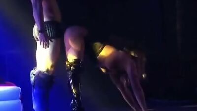 Spicy witch in erotic performance