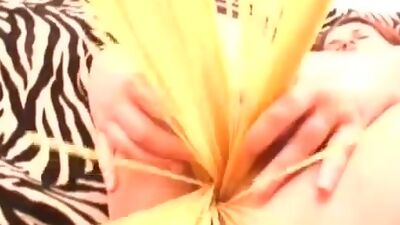 Extreme fuck with two vegetables