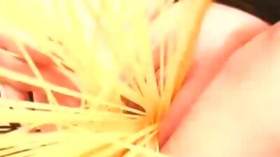 Extreme fuck with two vegetables