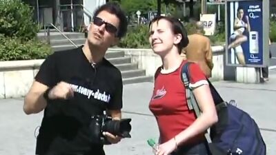 Picked up whore is fucked on field