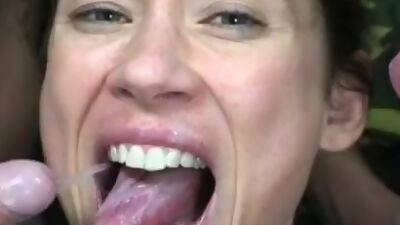 Chick gets soldiers cum