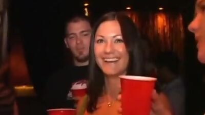 Drunken whore drilled in public