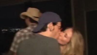 Wild threesome in club