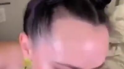 Happy girlfriend blowing and masturbating cock in real homemade video