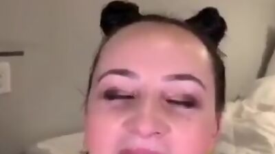 Happy girlfriend blowing and masturbating cock in real homemade video