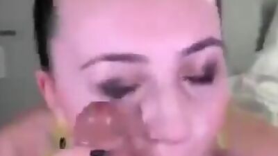 Happy girlfriend blowing and masturbating cock in real homemade video