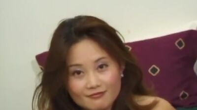 Sexy Asian babe has her first interracial threesome sex