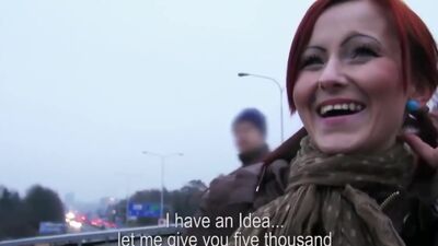 MOFOS - Assfucked pickedup ginger creampied in pussy for cash