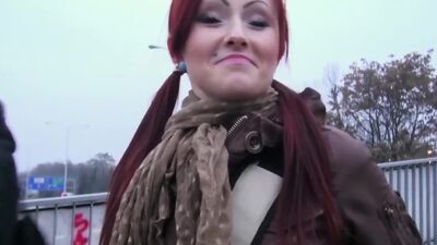 MOFOS - Assfucked pickedup ginger creampied in pussy for cash