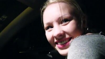 MOFOS - Hitchhiker blonde sucking dick of lucky driver