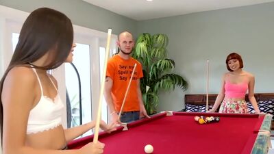 Mofos - Real Slut Party - Two Babes Play Strip Pool starring Zaya Cassidy and Adessa Winters
