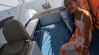 Rented a boat for a day and had sex on it with his Asian teen girlfriend