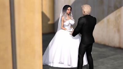 Hot sex! Black guy plays with a sexy bride in the dungeon