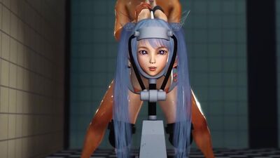 Cute Japanese colegge girl and fucking machine