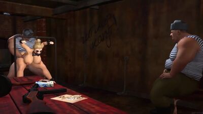 Young police officer in restraints gets fucked hard by russian soldiers