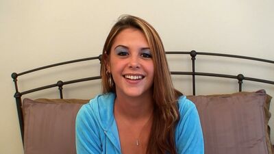 19 yr old newbie cums so hard while fucking