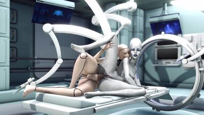 Hot sex! Sci-fi android fucks hard an alien in the surgery room