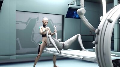 Hot sex! Sci-fi android fucks hard an alien in the surgery room