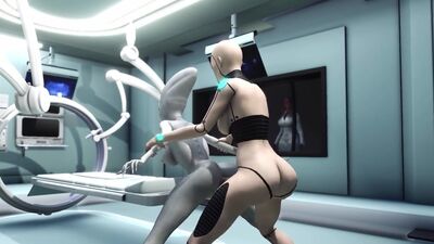Hot sex! Sci-fi android fucks hard an alien in the surgery room