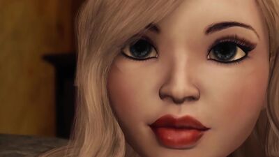 Young horny blonde fucking with a monk in the church