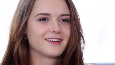 Alex Mae on the casting couch.