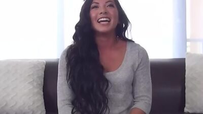 Morgan Lee on the casting couch.