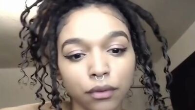 busty latina fingering her juicy hairy pussy