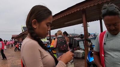 Amateur teen couple public sex on an island in Thailand