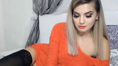 naughty teen having fun dildoing her wet pussy
