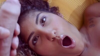 Curvy Latina enjoys a big cock on photo shoot
