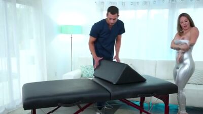 Bolster anal massage for Spanish MILF