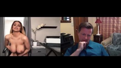 Huge tits employee Brooklyn Chase did not know it was a video chat
