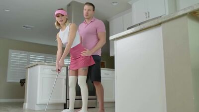 Stepbro gets a hole in one with his teen stepsister Chloe Temple
