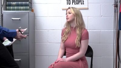 This blonde milf enjoys strip search very much