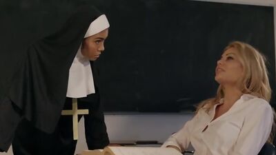 Schoolgirl in detention anal punished by nun and priest