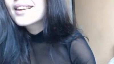 Busty Teacher bends over and shows pussy