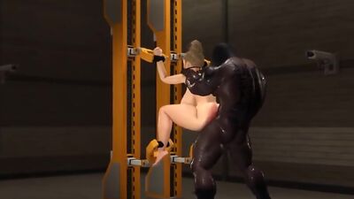 Sexy blonde loves a hard fucking in restraints