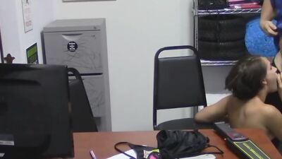 Thief Natalie Porkman slides on officers big dick