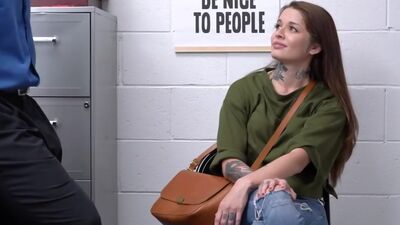 Tattoed MILF Vanessa bangs and please officer Rusty's horny dick