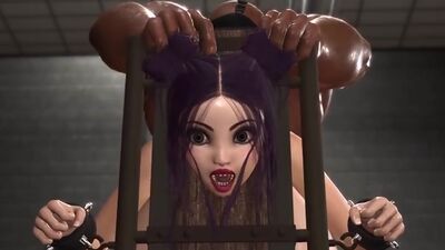 Master slave bangs hard a big titted sexy brunette in jail