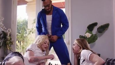 White and sexy Tgirls Jenna Gargles and Izzy gets fucked from behind