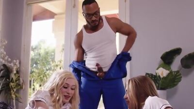 White and sexy Tgirls Jenna Gargles and Izzy gets fucked from behind
