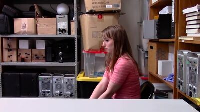 Suspect is a young, white adolescent female. Items have been reported missing, but they cannot be found. She is escorted to the back office and interrogated