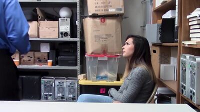 Suspect is an adolescent, Asian female. She has been observed shoplifting on store premises and is detained for interrogation by the Loss Prevention Officer