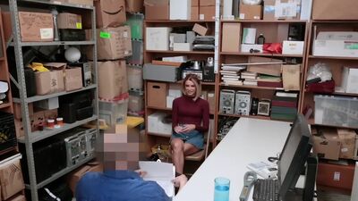 Suspect is a blonde woman who was observed stealing goods and hiding them on her person