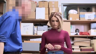 Suspect is a blonde woman who was observed stealing goods and hiding them on her person