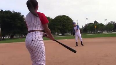 Busty Baseball Babe