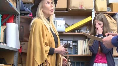 Suspects grandmother was called to LP office in hopes of clearing matters up. While argument occurred, grandmother herself dropped stolen merchandise from her person