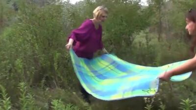 Mature wives having a picnic